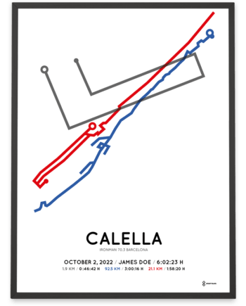 2022 ironman 70.3 barcelona course poster