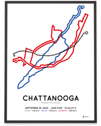 2022 ironman chattanooga Sportymaps poster