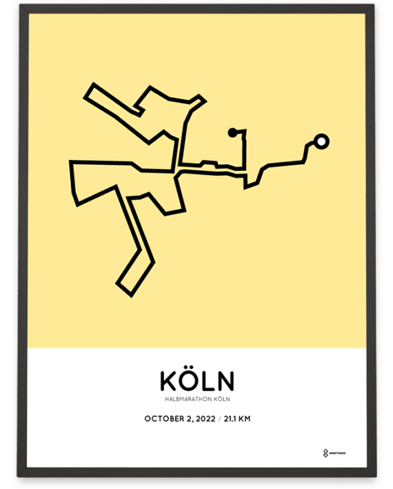 2022 koeln halbmarathon course poster