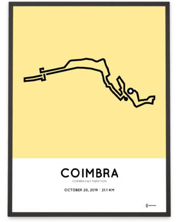 2019 Coimbra half marathon routemap print