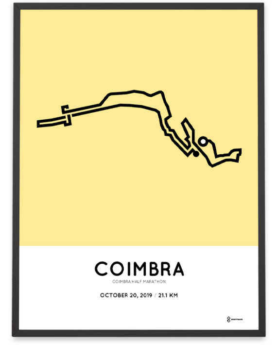 2019 Coimbra half marathon routemap print