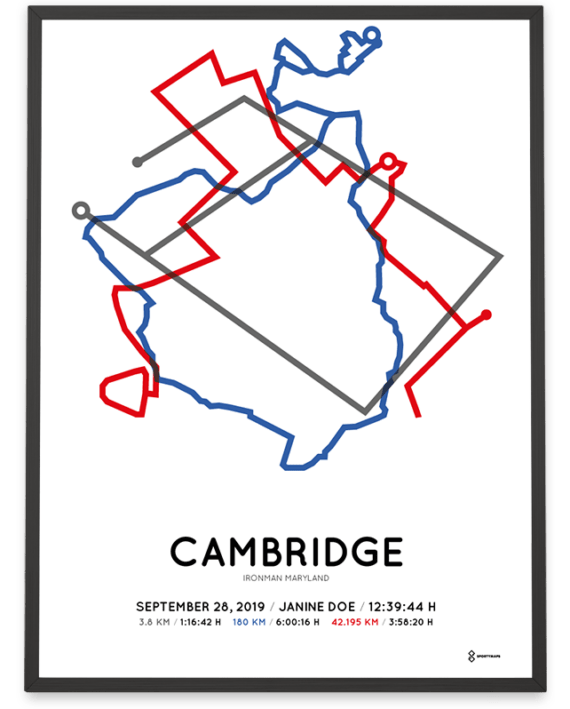 2019 Ironman Maryland course poster