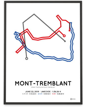 2019 sprint triathlon mont-tremblant parcours poster