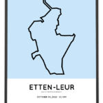 2022 Etten-Leur half marathon routemap poster