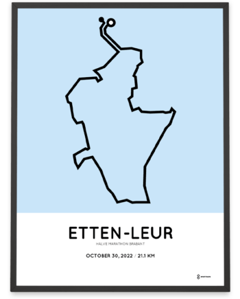 2022 Etten-Leur half marathon routemap poster
