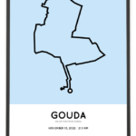 2022 Gouda halve marathon route poster