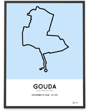 2022 Gouda halve marathon route poster