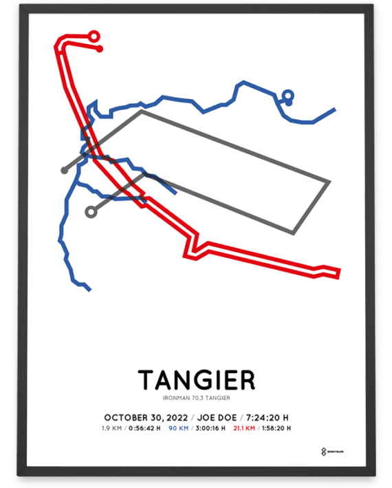 2022 Ironman 70.3 Tangier Sportymaps poster