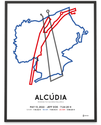 2022 Ironman 70.3 mallorca course poster