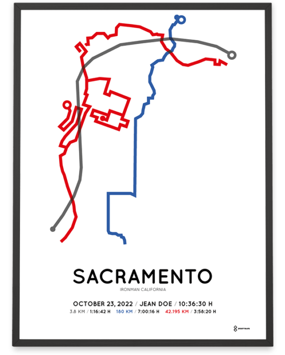 2022 Ironman California sportymaps course poster