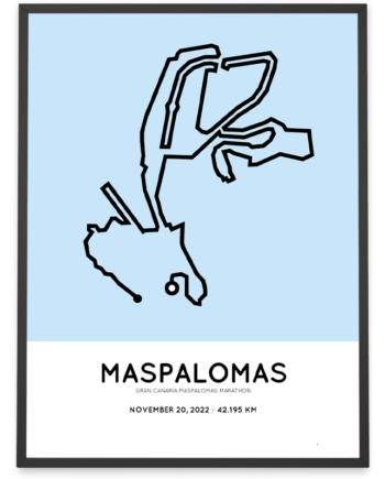 2022 Maspalomas marathon course poster