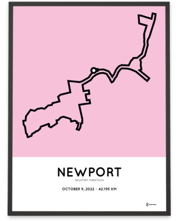 2022 Newport Marathon USA routemap poster