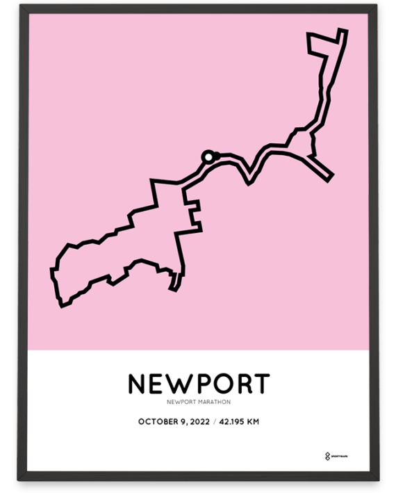 2022 Newport Marathon USA routemap poster