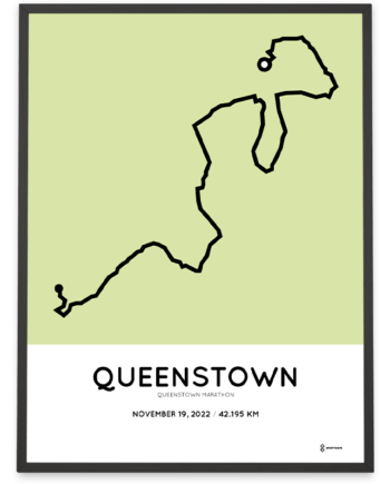 2022 Queenstown marathon course poster