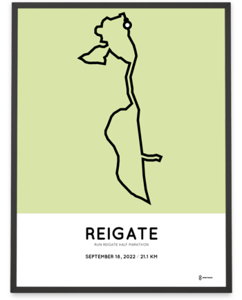 2022 Run Reigate half marathon course poster