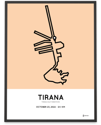 2022 Tirana half marathon course poster