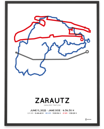 2022 Zarautz triathlon course poster