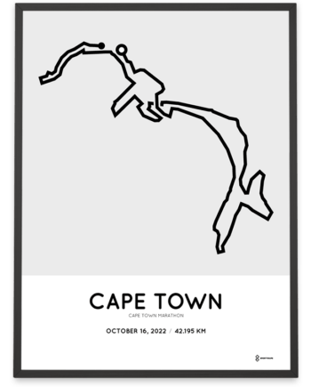 2022 cape town marathon Sportymaps course poster