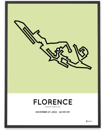 2022 firenze marathon course poster