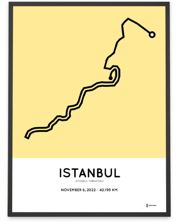 2022 istanbul maratonu sportymaps poster