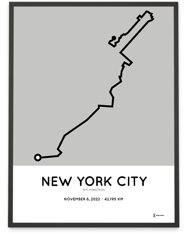 2022 nyc marathon route poster 2022 nyc marathon route poster