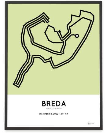 2022 singelloop breda Sportymaps parcours poster