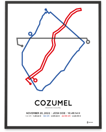 2022 Ironman Cozumel parcours poster