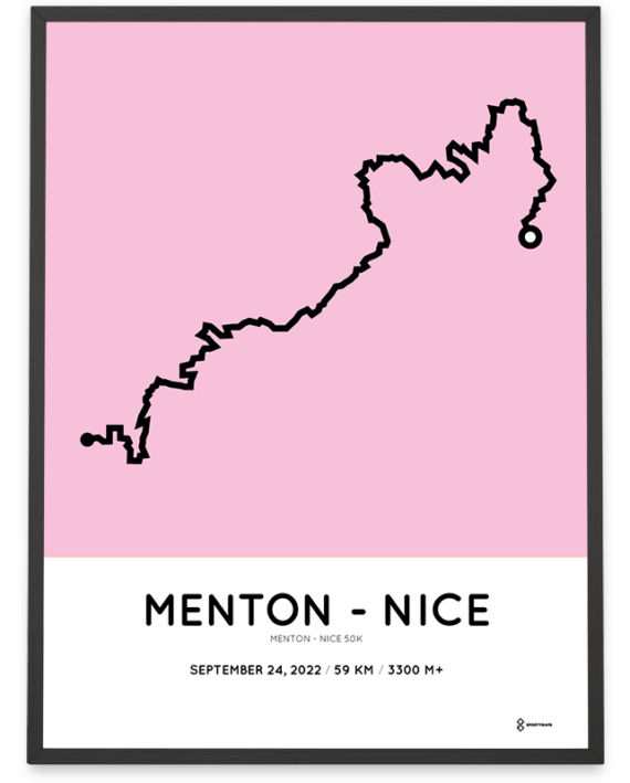 2022 menton-nice 50k parcours poster