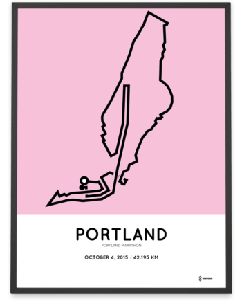 2015 Portland marathon Sportymaps course poster