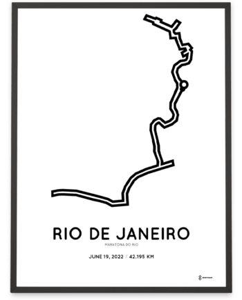 2022 Rio de Janeiro marathon map print