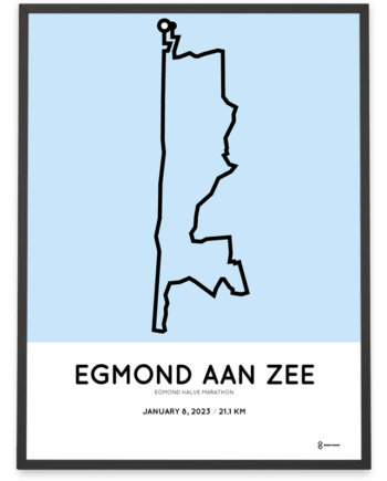 2023 Egmond halve marathon parcours poster
