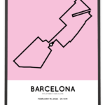2023 barcelona half marathon Sportymaps course poster