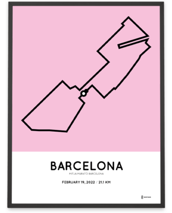 2023 barcelona half marathon Sportymaps course poster