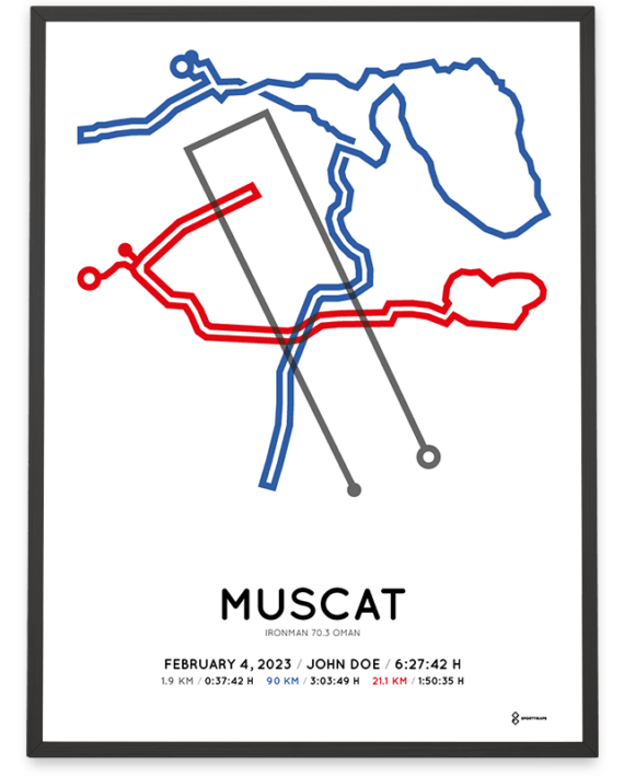 2023 ironman 70.3 oman sportymaps print