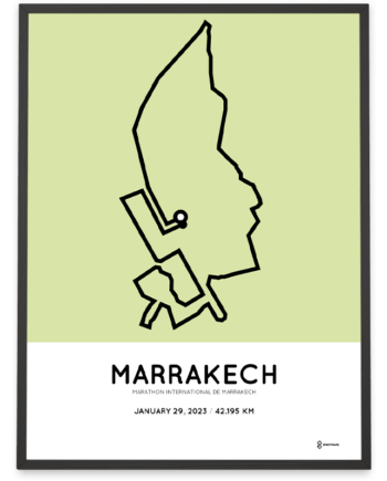 2023 marrakech marathon sportymaps poster