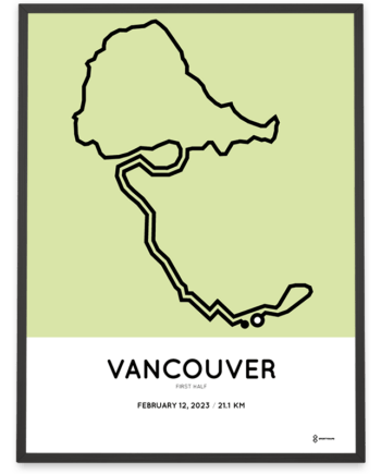 2023 vancouver first half marathon sportymaps poster