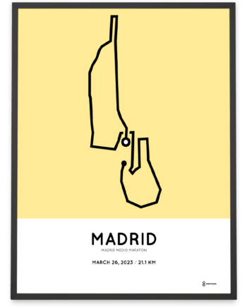 2023 Madrid half marathon course poster