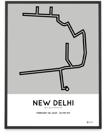 2023 New Delhi marathon course poster