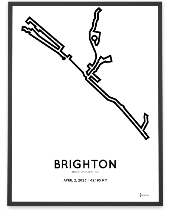 2023 brighton marathon Sportymaps print