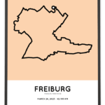 2023 freiburg marathon Sportymaps Strecke poster