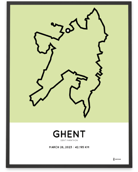 2023 ghent marathon parcours poster