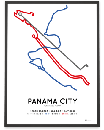 2023 ironman 70.3 panama course poster