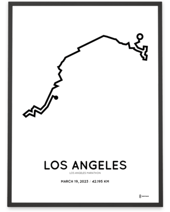 2023 los angeles marathon Sportymaps course poster