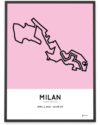 2023 milano marathon Sportymaps course poster