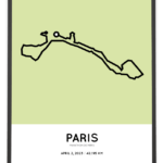 2023 paris marathon course poster