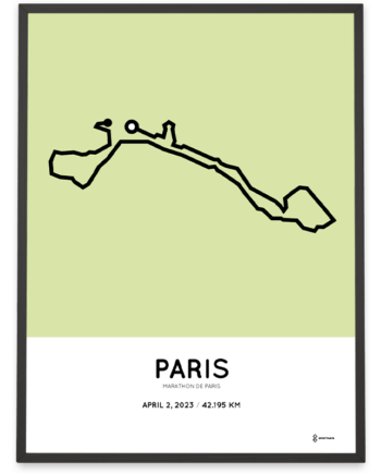 2023 paris marathon course poster