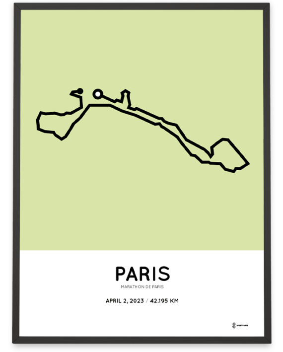 2023 paris marathon course poster