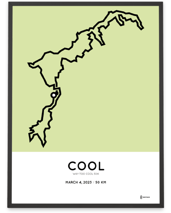 2023 way too cool 50k coursemap print