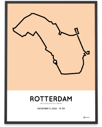 2022 Bruggenloop Rotterdam sportymaps poster