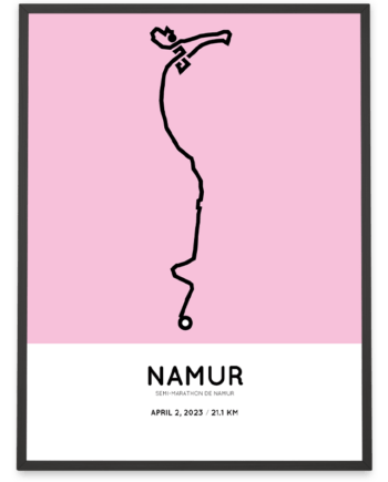 2023 Namur half marathon course poster